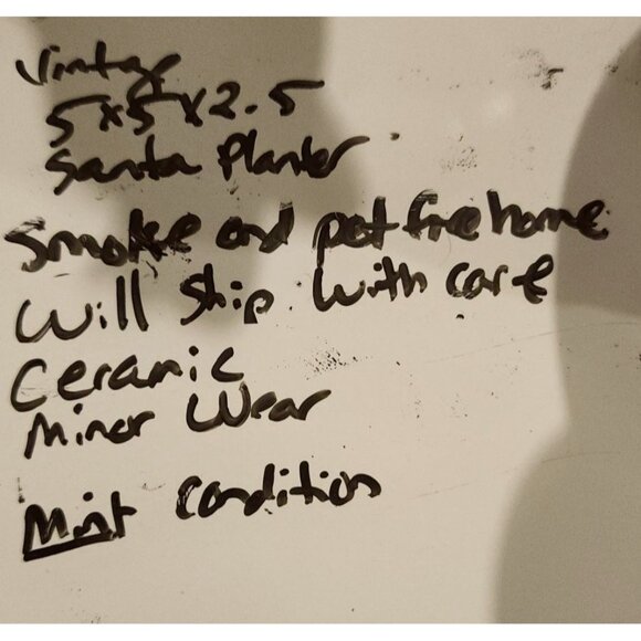 Vintage Mcm Santa Claus Boot Ceramic Planter Holiday Decor - Picture 9 of 9